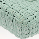 BALENCIAGA Hand Bag Vinyl 2way Green Silver Auth 126258-10