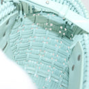 BALENCIAGA Hand Bag Vinyl 2way Green Silver Auth 126258-20