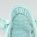 BALENCIAGA Hand Bag Vinyl 2way Green Silver Auth 126258-21