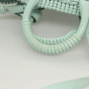 BALENCIAGA Hand Bag Vinyl 2way Green Silver Auth 126258-7