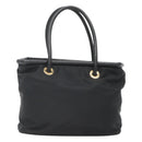 CELINE Tote Bag Nylon Black Gold Auth 126261-13