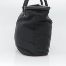 CELINE Tote Bag Nylon Black Gold Auth 126261-4