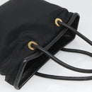 CELINE Tote Bag Nylon Black Gold Auth 126261-6