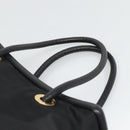 CELINE Tote Bag Nylon Black Gold Auth 126261-8