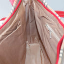 BURBERRY Nova Check Hand Bag Canvas Beige Gold Auth 126264-20