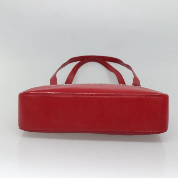 BURBERRY Nova Check Hand Bag Canvas Beige Gold Auth 126264