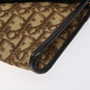 Christian Dior Trotter Canvas Chain Shoulder Bag Brown Gold Auth 126266-9