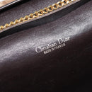 Christian Dior Trotter Canvas Chain Shoulder Bag Brown Gold Auth 126266-11