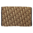 Christian Dior Trotter Canvas Chain Shoulder Bag Brown Gold Auth 126266-2