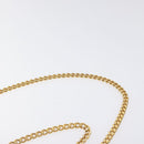 Christian Dior Trotter Canvas Chain Shoulder Bag Brown Gold Auth 126266-8