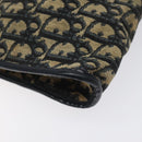 Christian Dior Trotter Canvas Shoulder Bag Navy Gold Auth 126267-14