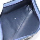 Christian Dior Trotter Canvas Shoulder Bag Navy Gold Auth 126267-12