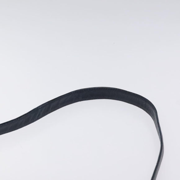 Christian Dior Trotter Canvas Shoulder Bag Navy Gold Auth 126267