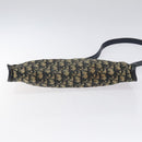 Christian Dior Trotter Canvas Shoulder Bag Navy Gold Auth 126267-5
