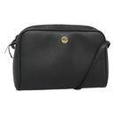 Christian Dior Honeycomb Canvas Shoulder Bag PVC Black Gold Auth 126268-1