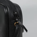 Christian Dior Honeycomb Canvas Shoulder Bag PVC Black Gold Auth 126268-14