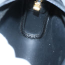 Christian Dior Honeycomb Canvas Shoulder Bag PVC Black Gold Auth 126268-18