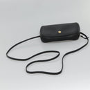 Christian Dior Honeycomb Canvas Shoulder Bag PVC Black Gold Auth 126268-7