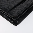 Christian Dior Shoulder Bag Enamel Black Gold Auth 126269-14