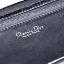 Christian Dior Shoulder Bag Enamel Black Gold Auth 126269-18