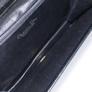 Christian Dior Shoulder Bag Enamel Black Gold Auth 126269-12