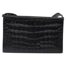 Christian Dior Shoulder Bag Enamel Black Gold Auth 126269-2