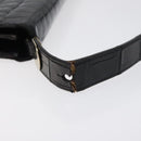 Christian Dior Shoulder Bag Enamel Black Gold Auth 126269-8