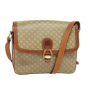 CELINE Macadam Canvas Shoulder Bag PVC Beige Gold Auth 126271-1