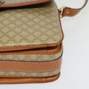 CELINE Macadam Canvas Shoulder Bag PVC Beige Gold Auth 126271-11