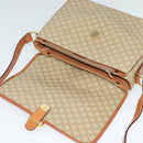 CELINE Macadam Canvas Shoulder Bag PVC Beige Gold Auth 126271-15