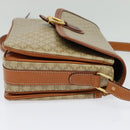 CELINE Macadam Canvas Shoulder Bag PVC Beige Gold Auth 126271-5