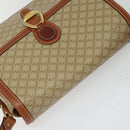 CELINE Macadam Canvas Shoulder Bag PVC Beige Gold Auth 126271-6