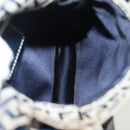 FENDI Zucchino Canvas Shoulder Bag Navy Gold Auth 126273-11