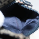 FENDI Zucchino Canvas Shoulder Bag Navy Gold Auth 126273-24