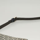 FENDI Zucchino Canvas Shoulder Bag Navy Gold Auth 126273-8