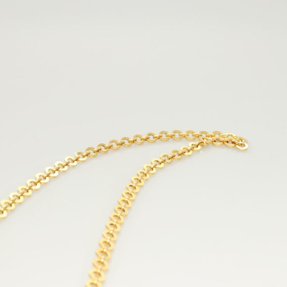 Salvatore Ferragamo Chain Gancini Shoulder Bag Suede Black Gold Auth 126274