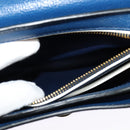 Miu Miu Shoulder Bag Leather Blue Gold Auth 126276-22