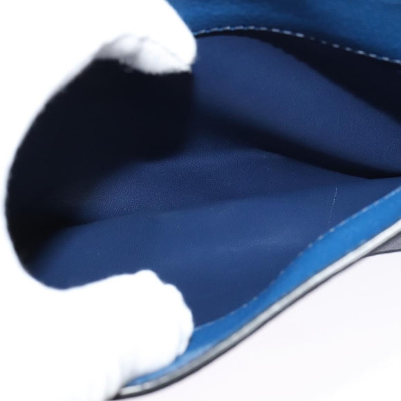 Miu Miu Shoulder Bag Leather Blue Gold Auth 126276