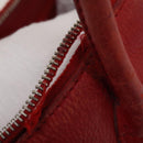 LOUIS VUITTON Hand Bag 2way 2014Stainless Steel Red LV Auth 126285-9