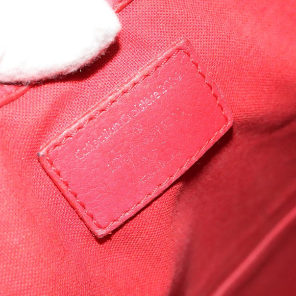 LOUIS VUITTON Hand Bag 2way 2014Stainless Steel Red LV Auth 126285