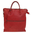 LOUIS VUITTON Hand Bag 2way 2014Stainless Steel Red LV Auth 126285-13