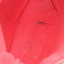 LOUIS VUITTON Hand Bag 2way 2014Stainless Steel Red LV Auth 126285-11