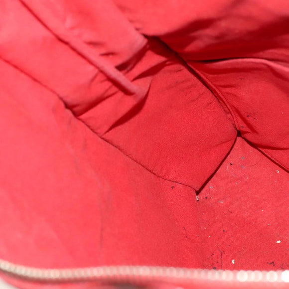 LOUIS VUITTON Hand Bag 2way 2014Stainless Steel Red LV Auth 126285