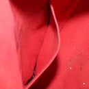 LOUIS VUITTON Hand Bag 2way 2014Stainless Steel Red LV Auth 126285-24