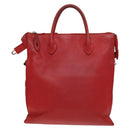 LOUIS VUITTON Hand Bag 2way 2014Stainless Steel Red LV Auth 126285-2
