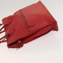 LOUIS VUITTON Hand Bag 2way 2014Stainless Steel Red LV Auth 126285-4