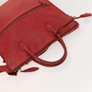 LOUIS VUITTON Hand Bag 2way 2014Stainless Steel Red LV Auth 126285-6