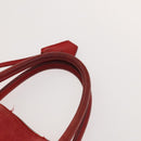 LOUIS VUITTON Hand Bag 2way 2014Stainless Steel Red LV Auth 126285-14