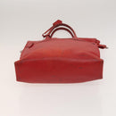 LOUIS VUITTON Hand Bag 2way 2014Stainless Steel Red LV Auth 126285-5