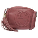 GUCCI Shoulder Bag Leather Pink Gold 308364 Auth 126289-1